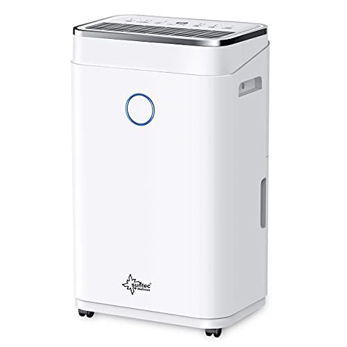 Elektrischer Luftentfeuchter mit Luftreinigungs-Funktion, entfernt bis zu 20 Liter pro Tag aus der Luft, Räume bis 63 qm