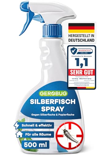 Gerobug Anti Silberfische Spray - Effektives Mittel gegen Silberfische und Papierfischen